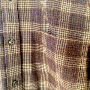 VINCE. plaid button down shirt (S)